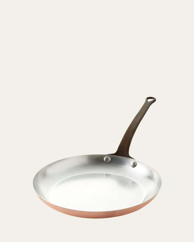 Solid Copper Silver-Lined Fry Pan